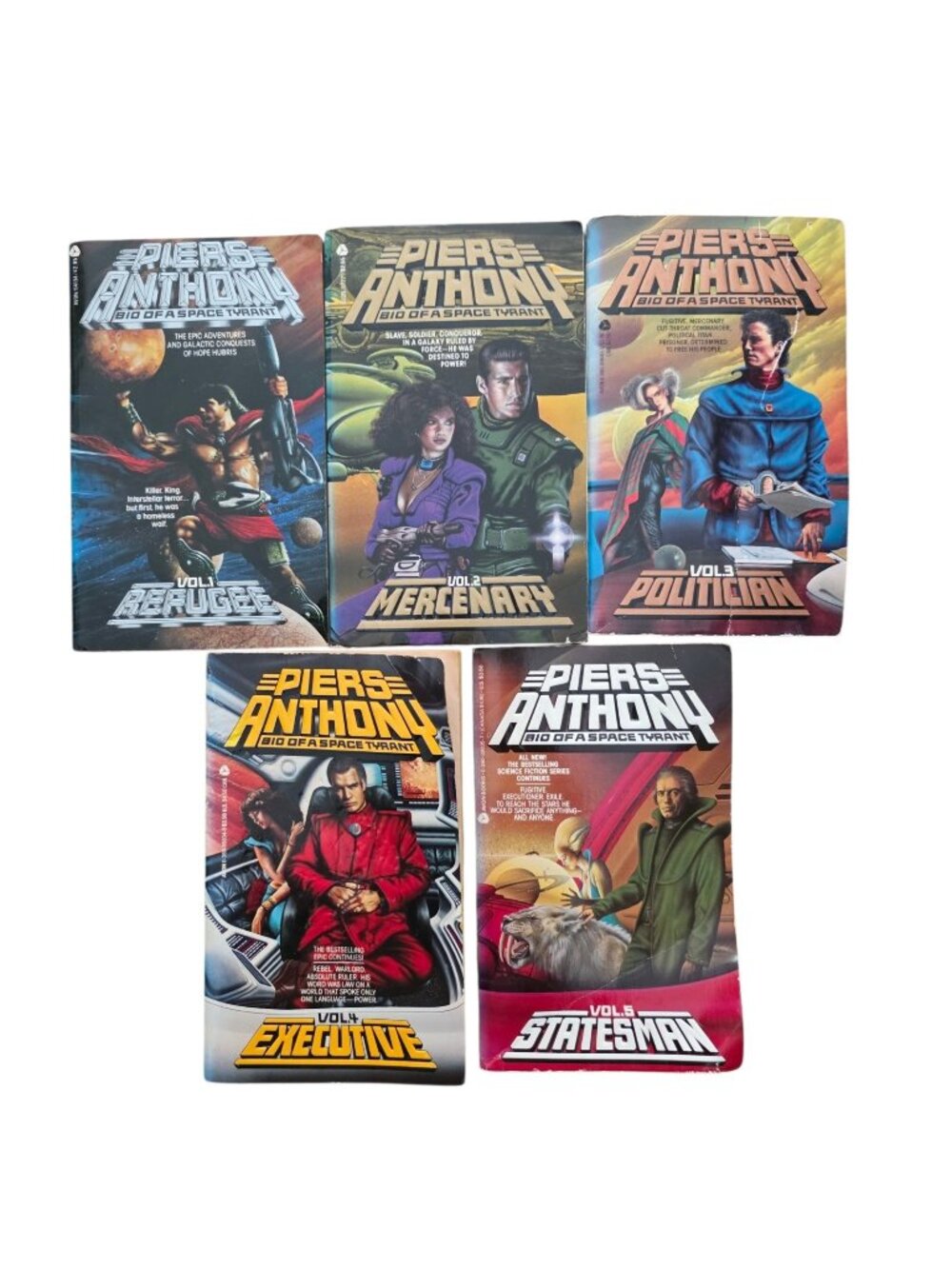 BIO OF A SPACE TYRANT Piers Anthony Lot Complete Series Set 1-5 PB